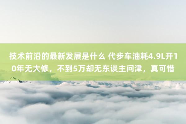 技术前沿的最新发展是什么 代步车油耗4.9L开10年无大修，不到5万却无东谈主问津，真可惜