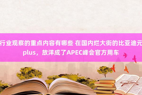 行业观察的重点内容有哪些 在国内烂大街的比亚迪元plus，放洋成了APEC峰会官方用车