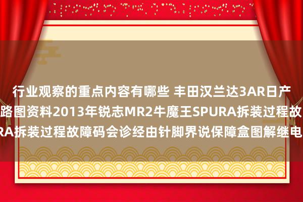 行业观察的重点内容有哪些 丰田汉兰达3AR日产途乐Y60维修手册电路图资料2013年锐志MR2牛魔王SPURA拆装过程故障码会诊经由针脚界说保障盒图解继电器图解线束走