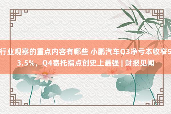 行业观察的重点内容有哪些 小鹏汽车Q3净亏本收窄53.5%，Q4寄托指点创史上最强 | 财报见闻