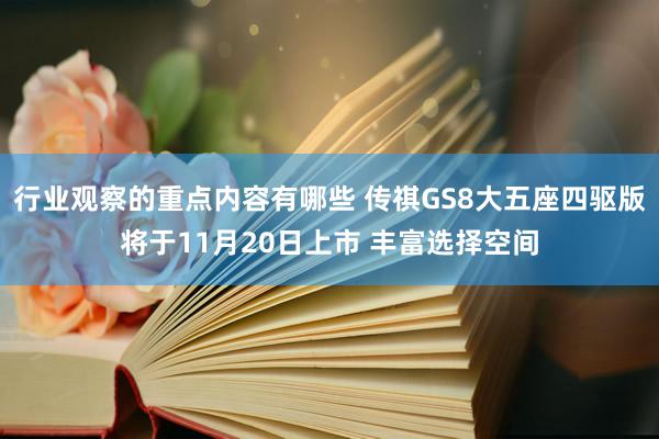 行业观察的重点内容有哪些 传祺GS8大五座四驱版将于11月20日上市 丰富选择空间